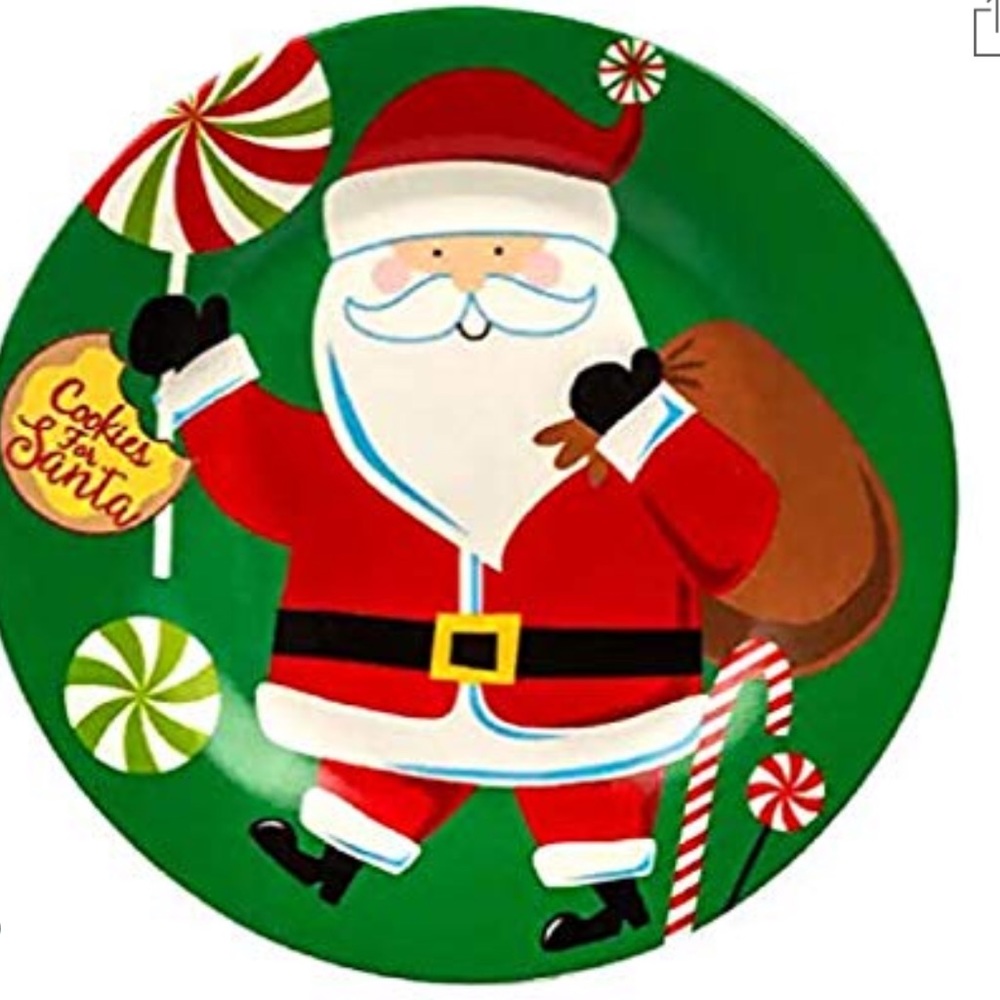 New-8 in Santa Ceramic Plate-Set of 4
